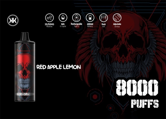 12 Zigarette EPOD der Aroma-E ENERGIE Wegwerf-Aroma-Zerstäuber Vape 8000 flüssiger wieder aufladbarer multi Hauch-17ml