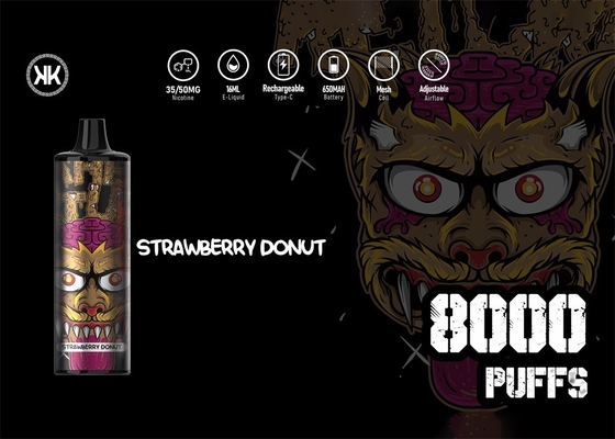 12 Zigarette EPOD der Aroma-E ENERGIE Wegwerf-Aroma-Zerstäuber Vape 8000 flüssiger wieder aufladbarer multi Hauch-17ml