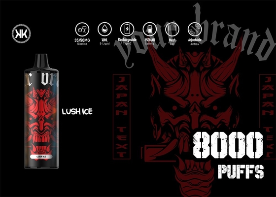 Wegwerf-Hauch-Energie-Max Vape Pen Withs 850mAh KK 8000 Batterie wieder aufladbar