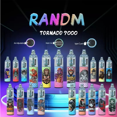 Flüssige Vapes RandM Hauche 14ML E Tornado-7000 mit Licht Mesh Coil Ands RGB