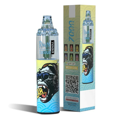 Flüssige Vapes RandM Hauche 14ML E Tornado-7000 mit Licht Mesh Coil Ands RGB