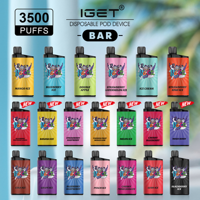 Wegwerfzigarette nikotin Vape IGET, 3500 Hauche IGET STANGE