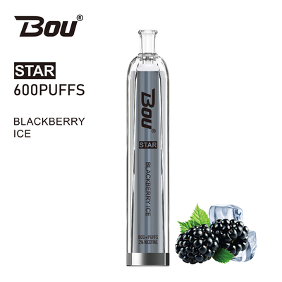 600 Nikotin Vape BOU Star With 500mah der Hauch-2ml 2% Batterie