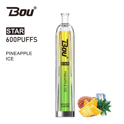 600 Nikotin Vape BOU Star With 500mah der Hauch-2ml 2% Batterie