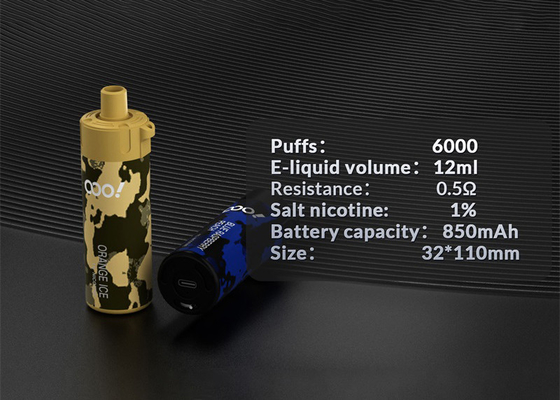 DTL Big Smoking 1% Nic Einweg-Energie Pro 6000 Puffs Mesh Coil E Cig