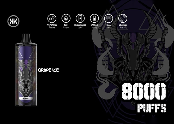 KK Epod Energy 8000 Einweg-E-Zigarette 650 mAh Wiederaufladbare 16 ml Flüssigenergie max