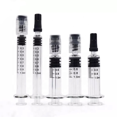 Jenaer Glas materielle Glaskapazität der Luer-Verschluss-Spritzen-0.5ml 1ml 2.25ml