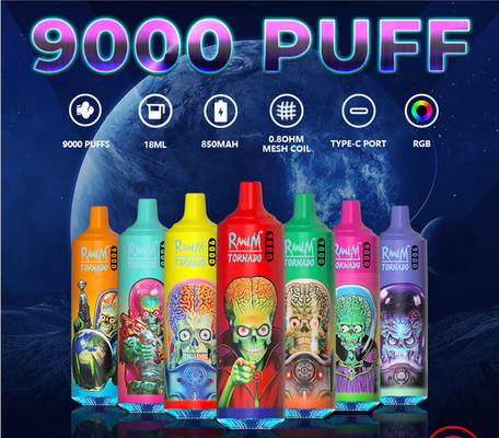 Vor gefülltes 18 Tornado ml RandM Wegwerf-Hauch-Hülsen-System Vape-Ausrüstungs-9000