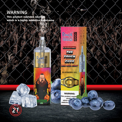 10000 stößt 20 ml-Hülsen-System Vape einsperrt RandM-Tornado Wegwerf-Licht Rechargable Vape RGB luft