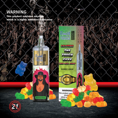 10000 stößt 20 ml-Hülsen-System Vape einsperrt RandM-Tornado Wegwerf-Licht Rechargable Vape RGB luft