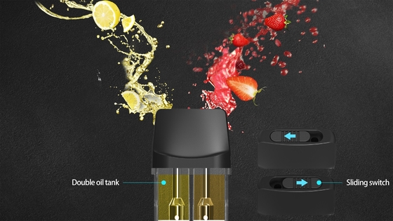 2 ml Einweg-Vape-Penpatrone 2 in 1 Doppelgeschmacks-Vaporizer-Pod-Gerät mit Typ-C-Ladegerät