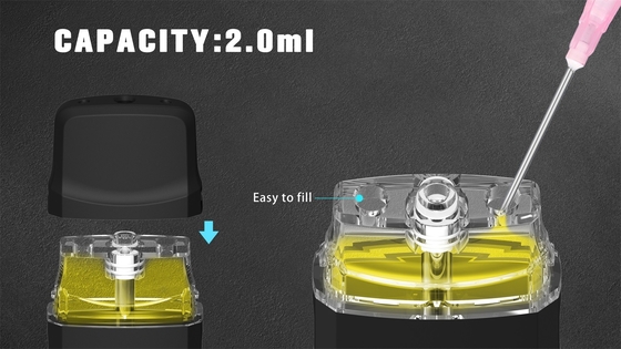 2 wieder aufladbare Wegwerfhülse ml 4*2.0 Millimeter des Öffnungs-1.4ohm Widerstand-CBD Vape des Stift-280mAh