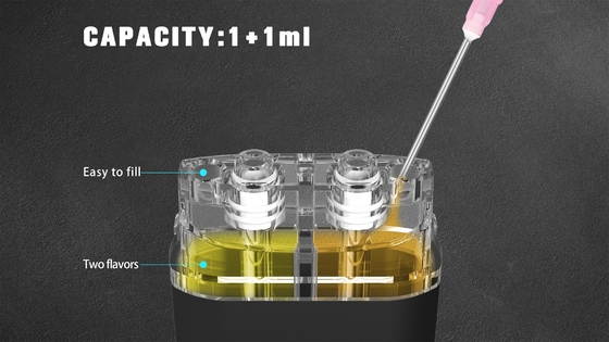 2 ml Einweg-Vape-Penpatrone 2 in 1 Doppelgeschmacks-Vaporizer-Pod-Gerät mit Typ-C-Ladegerät