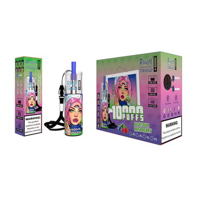 5% Nikotin 20 ml Flüssigkeit Frucht-Eis-Saft Geschmacklich 14 Aromen Fumo Tornado 10000 Schnupfen Plus Einweg-Vape