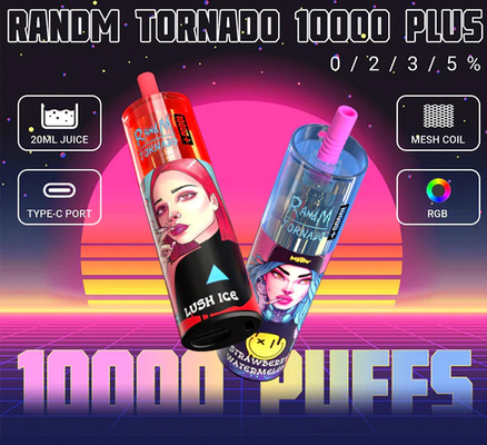 5% Nikotin 20 ml Flüssigkeit Frucht-Eis-Saft Geschmacklich 14 Aromen Fumo Tornado 10000 Schnupfen Plus Einweg-Vape