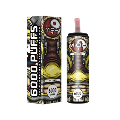 wieder aufladbares Vape Wegwerf-Miou 6000 Nikotin 650mAh Hauch-5%