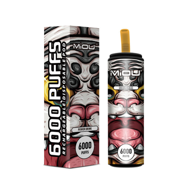 wieder aufladbares Vape Wegwerf-Miou 6000 Nikotin 650mAh Hauch-5%