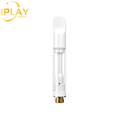 Großhandel CBD THC D8 Ölpatrone Flat Round Zirkonia Post 0,5 ml 1 ml Patrone