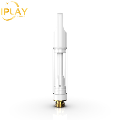 Großhandel CBD THC D8 Ölpatrone Flat Round Zirkonia Post 0,5 ml 1 ml Patrone
