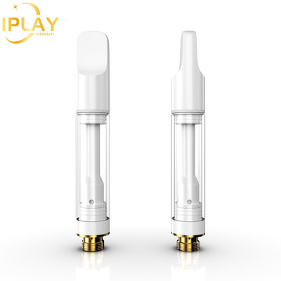 Großhandel CBD THC D8 Ölpatrone Flat Round Zirkonia Post 0,5 ml 1 ml Patrone