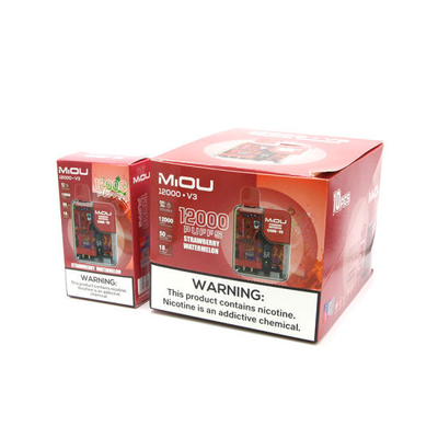 Heißer Verkauf Miou V3 20 Aromen Einweg-Vape-Display Bildschirm 12000 Puffs Nikotin E Zigarette Vape