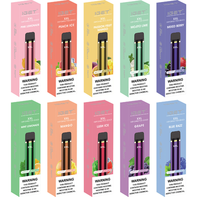 Populäre Frucht-Aromen 7ml Wegwerf-Iget Vape 1800 stößt Zigaretten-Stift Iget Xxl E luft