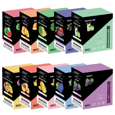 Populäre Frucht-Aromen 7ml Wegwerf-Iget Vape 1800 stößt Zigaretten-Stift Iget Xxl E luft