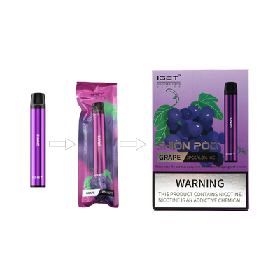 Elektronischer Wegwerf-Vape Stift der hohen Qualität der Zigaretten-600 der Hauch-2.4ml Iget Shion