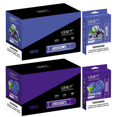 280mah Watermelom IGET Vape Wegwerf-JANNA Vape Pen 450 Hauche