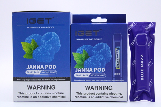 Elektronischer Vape Stift IGET JANNA 1.6ml, flüssige Zigarette 450 Hauch-E