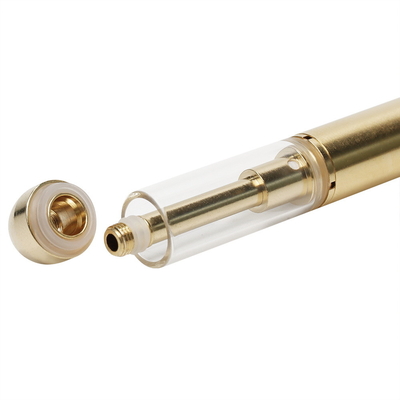 Wegwerf-Vape Pen Ceramic Coil Heating 0.5ml Glas-Behälter der Metall-Runden-Spitzen-CBD