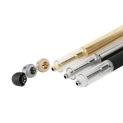 Wegwerf-Vape Pen Ceramic Coil Heating 0.5ml Glas-Behälter der Metall-Runden-Spitzen-CBD