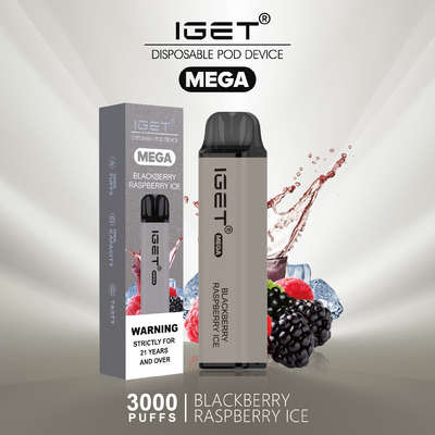 8 Farben kühlen tadellose MEGA- 3000 Hauche Nic Salt Disposable Vapes IGET ab