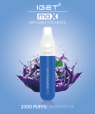 2300f IGET MAX Flat Pod Vape Pen, tragbares Hülsen-System der Mango-8ml
