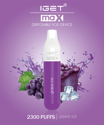 2300f IGET MAX Flat Pod Vape Pen, tragbares Hülsen-System der Mango-8ml