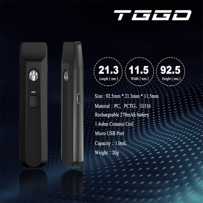 280mah 1.0ml P15 CBD Wegwerf-Vape Pen Custom Color Portable