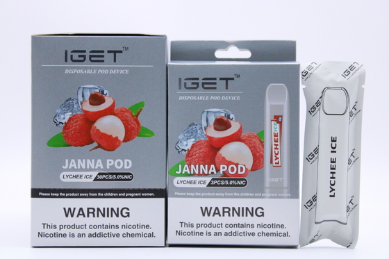 Wegwerfnikotin-Hülsen des Litschi-Eis-IGET Vape 450 Hauche