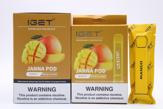 Ursprüngliches IGET JANNA Vape Pen 450 stößt flüssige elektronische Zigarette IGET E luft