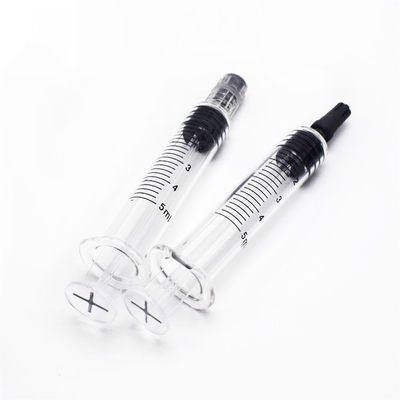 Öl-Glas- Spritze 0.5ml 1ml leerer klarer Thc Wegwerf-Luer-Verschluss-unnötige Einspritzung