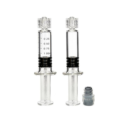 Öl-Glas- Spritze 0.5ml 1ml leerer klarer Thc Wegwerf-Luer-Verschluss-unnötige Einspritzung