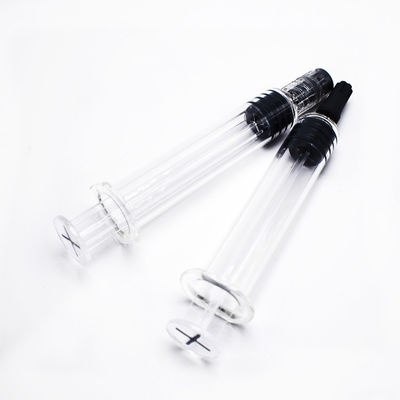 1/6 Klecks-Applikator Cbd-Öl-Glasspritze, 1ml Prefilled Luer-Verschluss-Spritzen