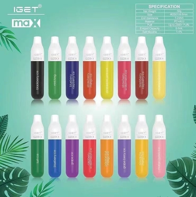 Nikotin Vape-Stift der Fabrik-ursprünglicher IGET der Zigaretten-IGET 2300 max 1100mah der Batterie-5%