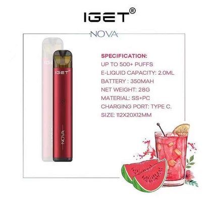 Ursprünglicher Nikotin Vape-Starter Kit In Stock IGET Vape IGET der Nova-3 Arten-6%