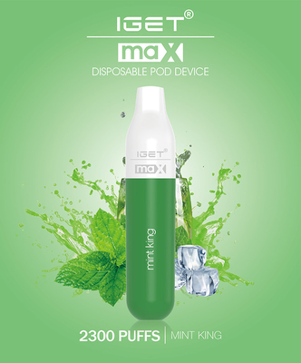Authentische Hülsen IGET MAX Vape Pen Electronic Cigarettes der Gerät-1100mAh Batterie-8ml