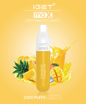Authentische Hülsen IGET MAX Vape Pen Electronic Cigarettes der Gerät-1100mAh Batterie-8ml