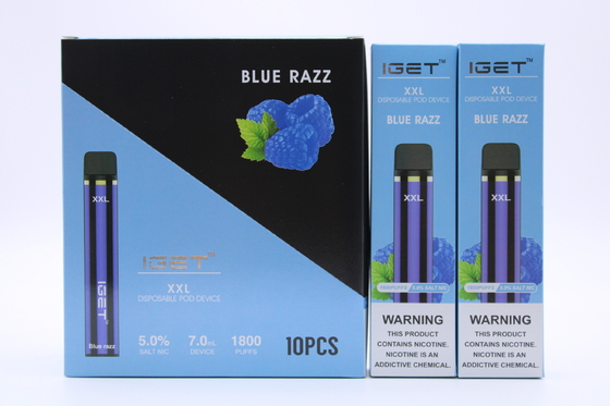 Ursprüngliches Iget XXL 1800 stößt Wegwerfhülsen-Zigaretten luft, das, Batterie 2.4ml des Gerät-950mAh Patrone Vape-Stift Prefilled