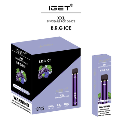 Wegwerf- Wegwerf-30 Aromen XXL 1800f 7.0ml IGET Vape rauchen Stift