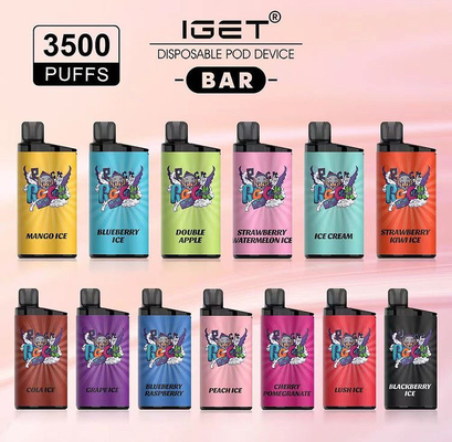 100% ursprüngliche IGET Zigarette IGET Hauche STANGE 3500 Wegwerfnikotin Vape