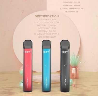 100% ursprüngliches IGET Nova Replaceable Pod Recharged Battery 500Puffs 6% Nikotin Vape