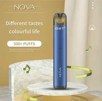 100% ursprüngliches IGET Nova Replaceable Pod Recharged Battery 500Puffs 6% Nikotin Vape